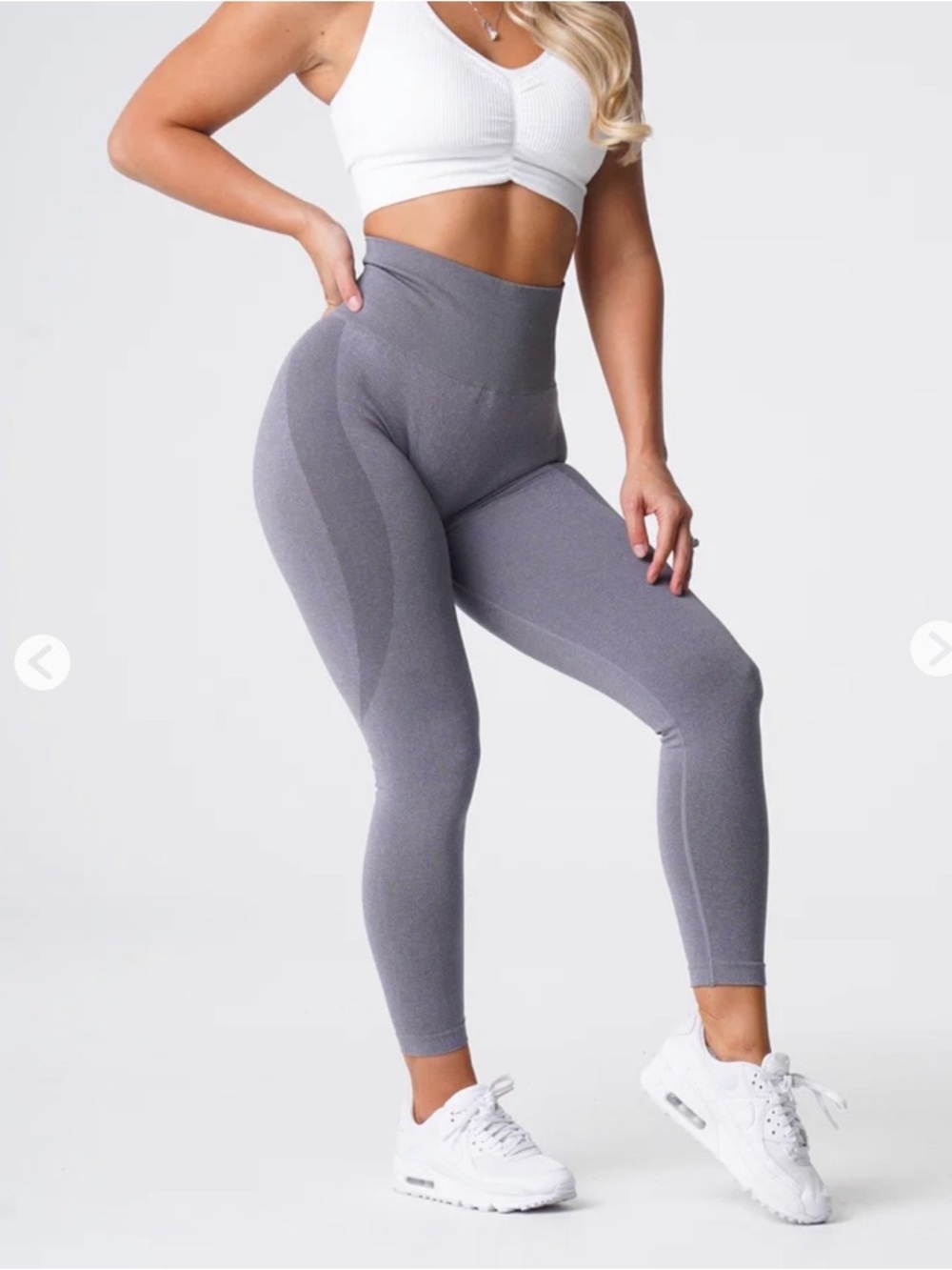 NVGTN Grey Seamless Contour Leggings
